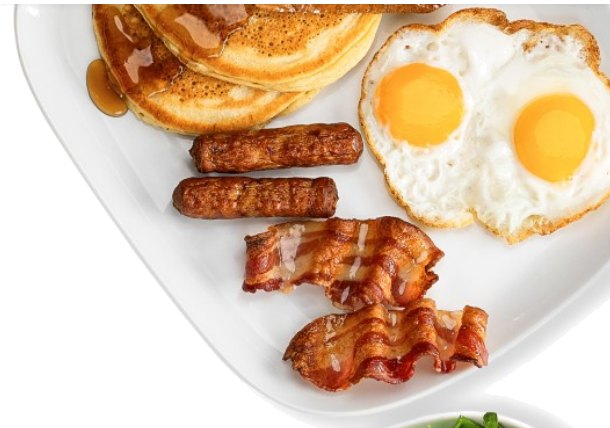 The Big Boca with pancakes, eggs, sausage and bacon