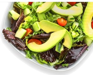 House avocado salad with mixed greens and tomatoes